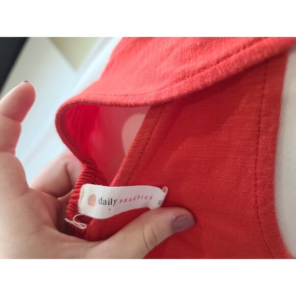 Anthropologie Daily Practice Womens Red Orange Persephone Midi Dress XS - Picture 6 of 6